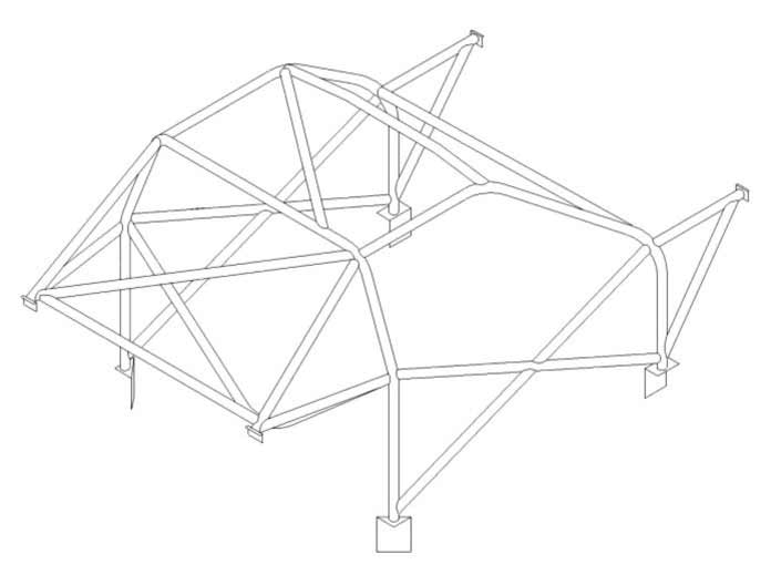 Roll Bar Multipunto Custom Cages da Saldare per Ford Escort MK6 RS2000 - FIA
