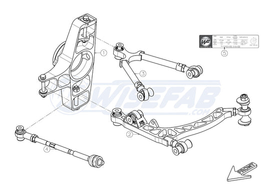 Kit Anteriore Wisefab "Grip" per Honda S2000