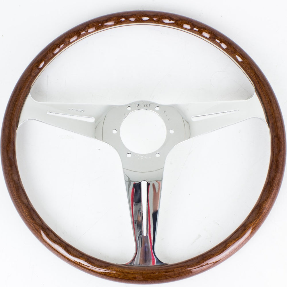 Volante Nardi Classic ND34, Legno, Razze Cromate, a Calice 40 mm