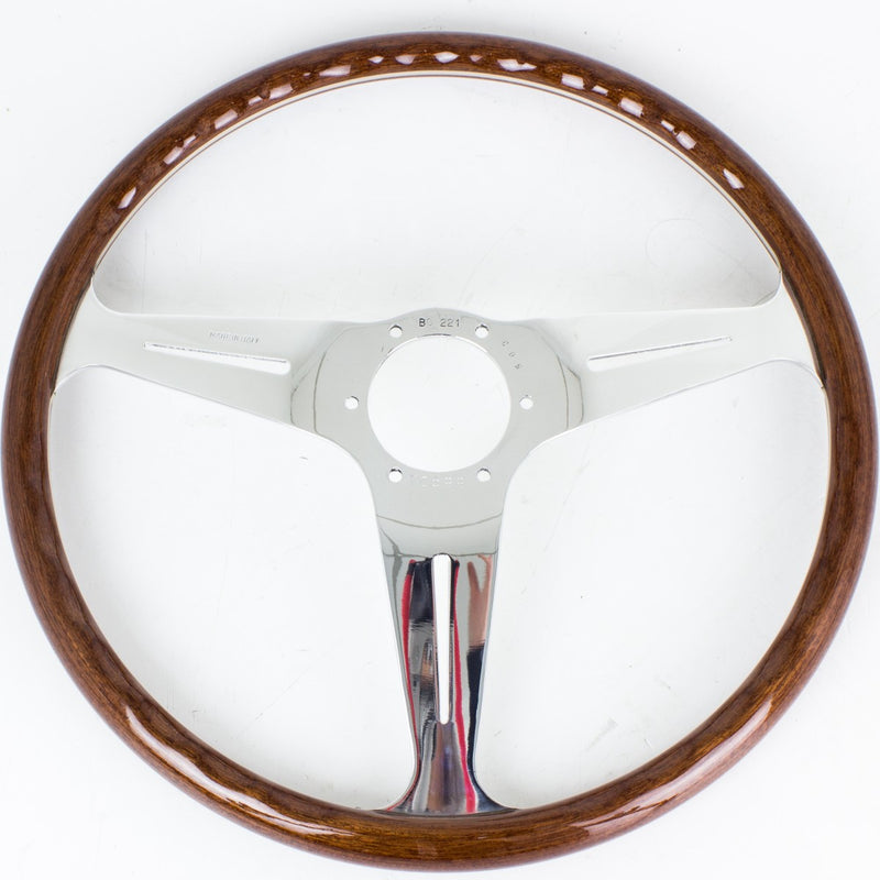 Carica immagine in Galleria Viewer, Volante Nardi Classic ND34, Legno, Razze Cromate, a Calice 40 mm
