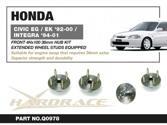 Mozzi Ruota Anteriori Hardrace per Honda Civic EK / EJ / EM