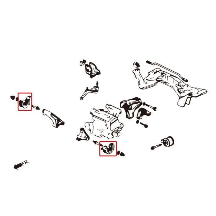 Supporti Motore Inferiori Rinforzati Hardrace per Honda Integra DC / DB (94-00)