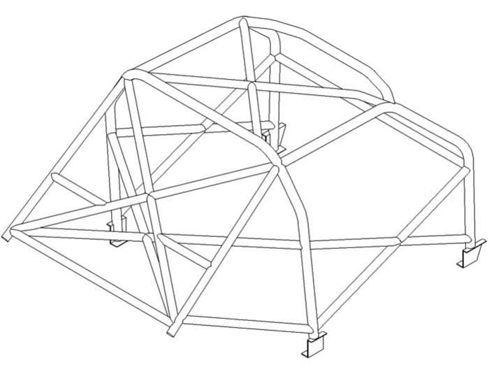 Carica immagine in Galleria Viewer, Roll Bar Storico Custom Cages da Saldare per Ford Mustang Notchback - FIA
