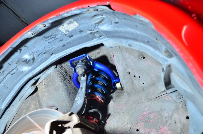 Carica immagine in Galleria Viewer, Bracci Oscillanti Superiori Anteriori Regolabili (Camber Kit) Blu Hardrace per Honda Civic EG / EH / EJ

