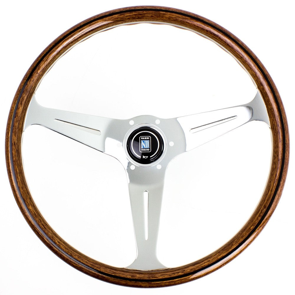 Volante Nardi Classic ND39, Legno, Razze Cromate, a Calice 40 mm