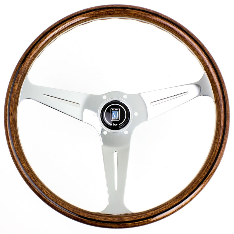 Carica immagine in Galleria Viewer, Volante Nardi Classic ND39, Legno, Razze Cromate, a Calice 40 mm
