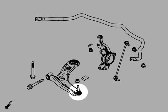 Snodi Sospensione Inferiori Anteriori Hardrace con Correzione del Centro di Rollio per Honda Jazz (13-20)