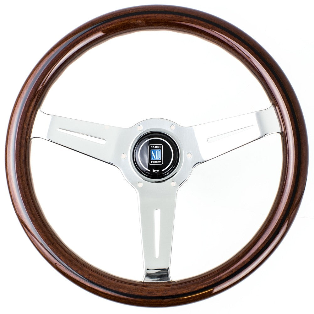 Volante Nardi Classic ND33, Legno, Razze Cromate, a Calice 40 mm