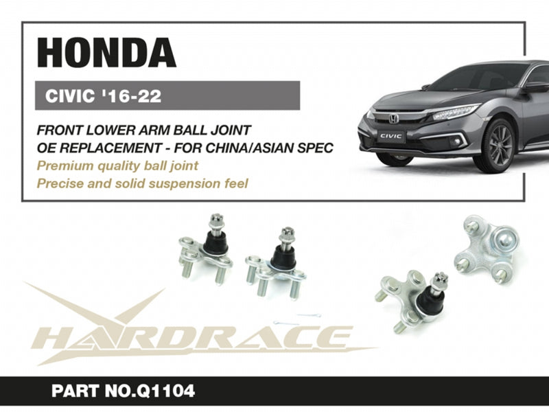 Carica immagine in Galleria Viewer, Snodi Sospensione Inferiori Anteriori Hardrace per Honda Civic FC / FK (16-21)
