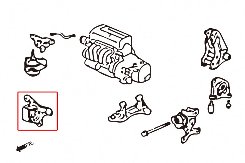 Supporto Motore Anteriore Rinforzato Hardrace per Honda Integra DC5 (02-06)