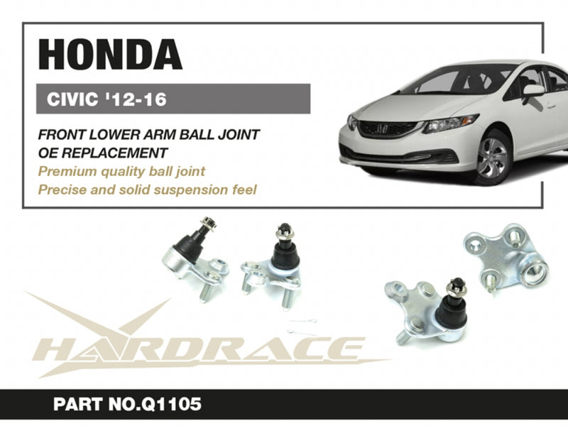 Carica immagine in Galleria Viewer, Snodi Sospensione Inferiori Anteriori Hardrace per Honda Civic FG / FB (12-15)
