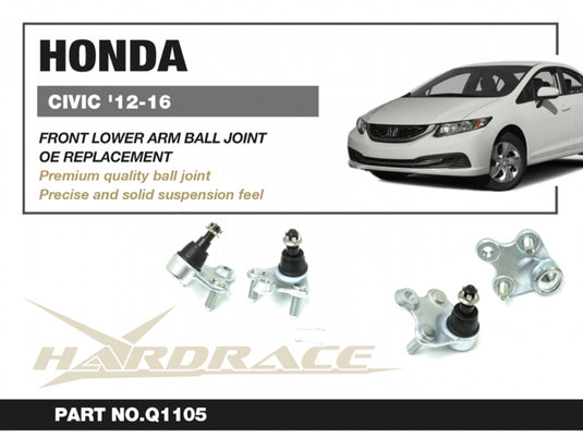 Snodi Sospensione Inferiori Anteriori Hardrace per Honda Civic FG / FB (12-15)