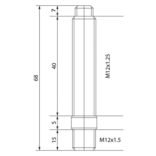 Colonnette ruota in acciaio da competizione con doppio filetto