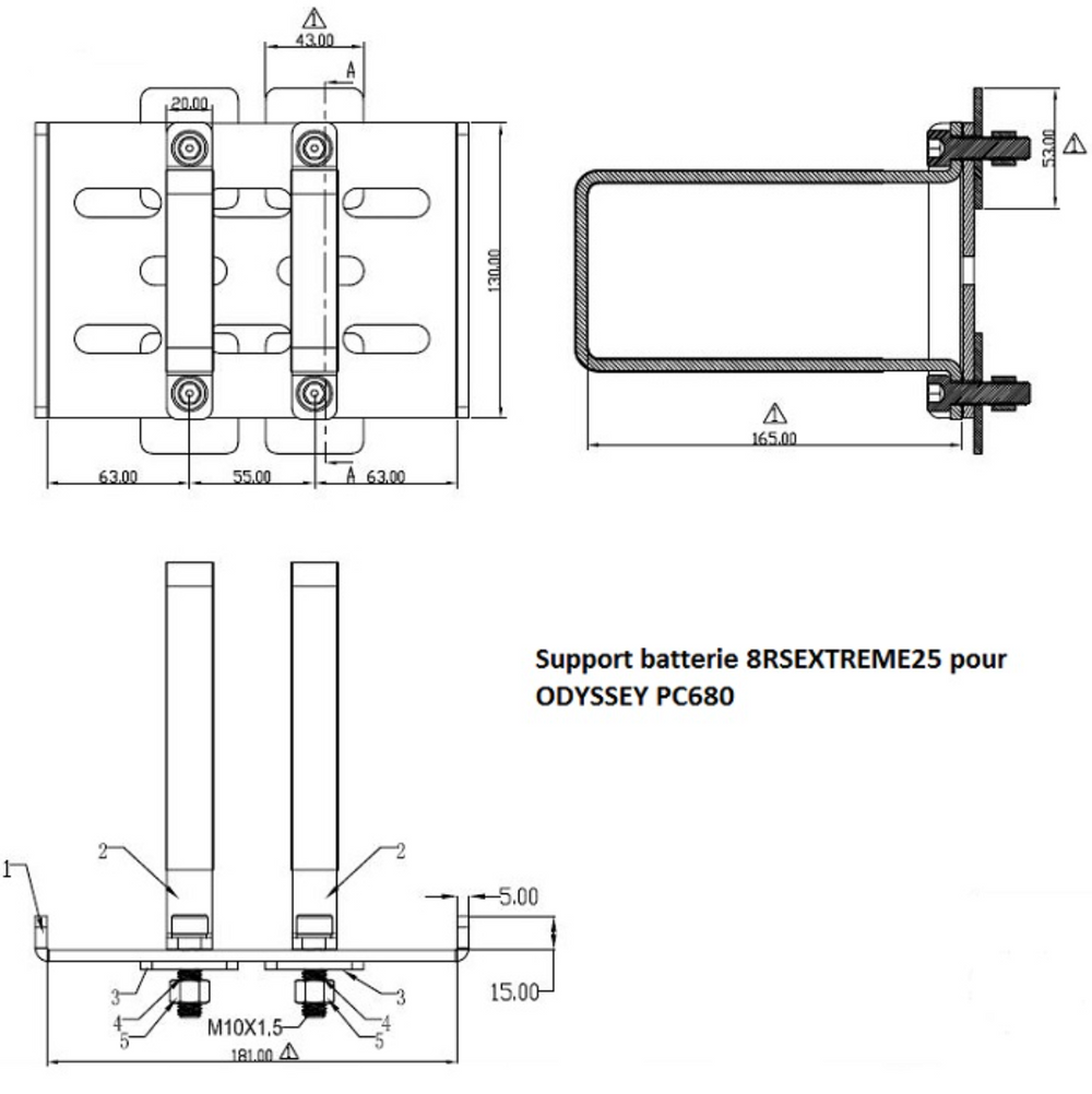 Supporto V2 per Batteria Odyssey 25 & Shido 16