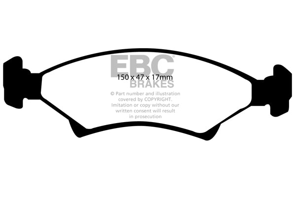 Pastiglie Freno EBC Ultimax EDB501MP per Mercedes-Benz Transporter (BM) e Mercedes-Benz Sprinter 616D (immagine indicativa)
