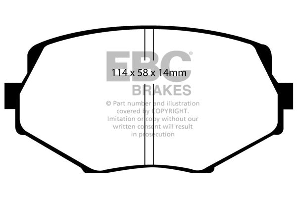 Pastiglie Freno EBC Greenstuff DP21002 per Mazda MX5 (Mk2) (NB) e Mazda MX5 (Mk1) (NA)