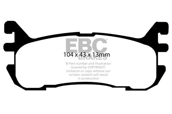 Pastiglie Freno EBC Greenstuff DP21003 per Mazda MX5 (Mk2) (NB) e Mazda MX5 (Mk1) (NA)