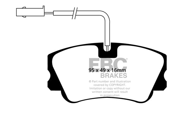 Pastiglie Freno EBC Ultimax DP1011 per Alfa Romeo 33