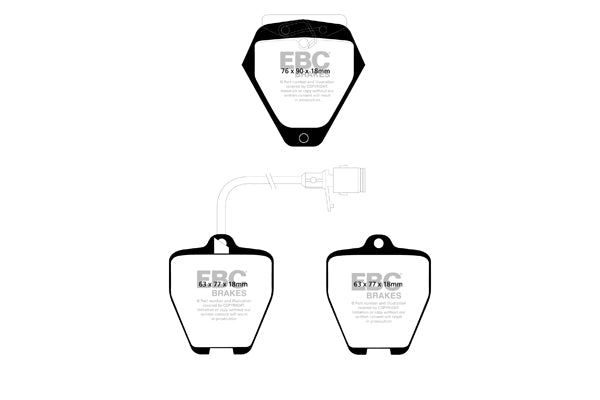 Pastiglie Freno EBC Yellowstuff DP41012R per Audi A8 (D2/4D), Audi S6 (C4) e altre