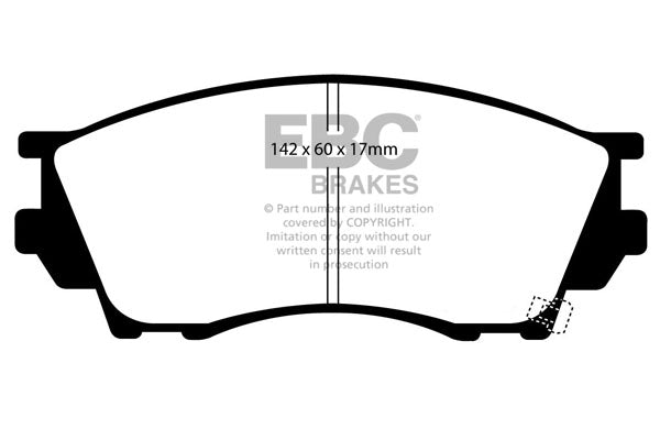 Pastiglie Freno EBC Ultimax DP1019 per Mazda Xedos 9
