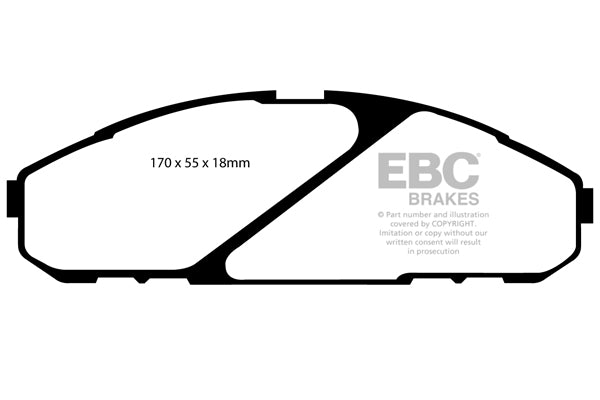 Pastiglie Freno EBC Ultimax DP1020 per Nissan Patrol