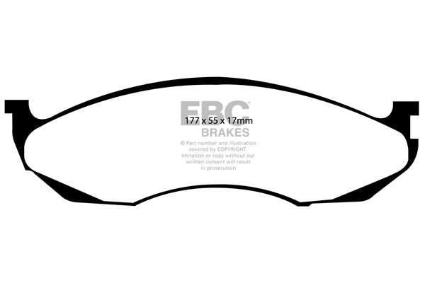 Pastiglie Freno EBC Ultimax DP1022 per Jeep Cherokee, Jeep Grand Cherokee e altre