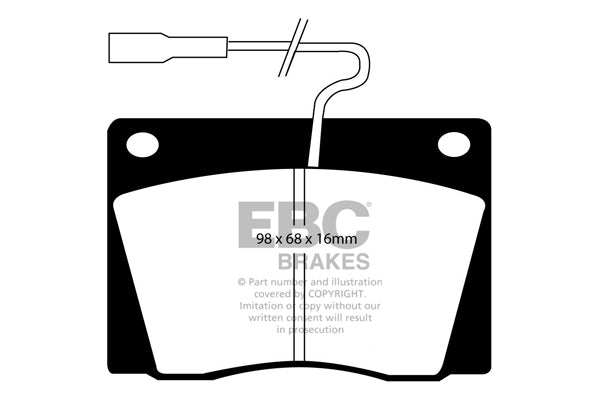 Pastiglie Freno EBC Ultimax DP1028 per LTI FX4