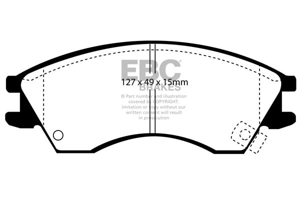 Pastiglie Freno EBC Ultimax DP1029 per Subaru Justy