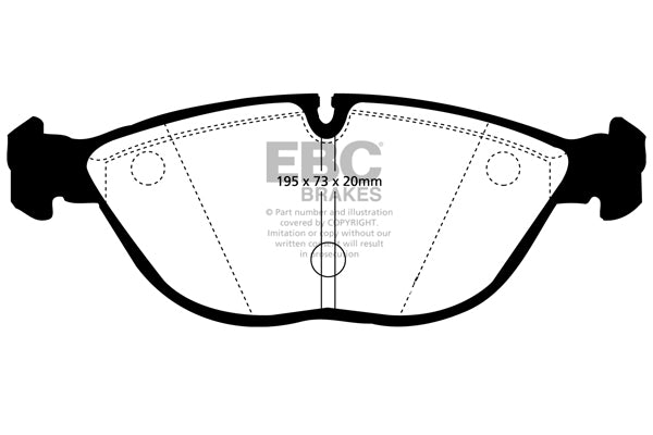 Pastiglie Freno EBC Greenstuff DP21035 per Audi A8 quattro (D2/4D), Audi TT quattro (8N) e altre