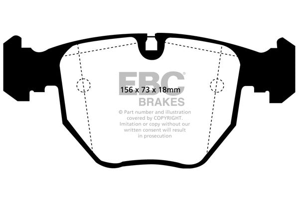 Pastiglie Freno EBC Greenstuff DP61036 per BMW X5 (E53) e BMW X3 (E83)