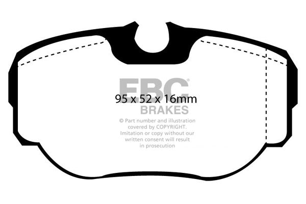 Pastiglie Freno EBC Ultimax DP1038 per Land Rover Range Rover (P38) e Land Rover Discovery 2