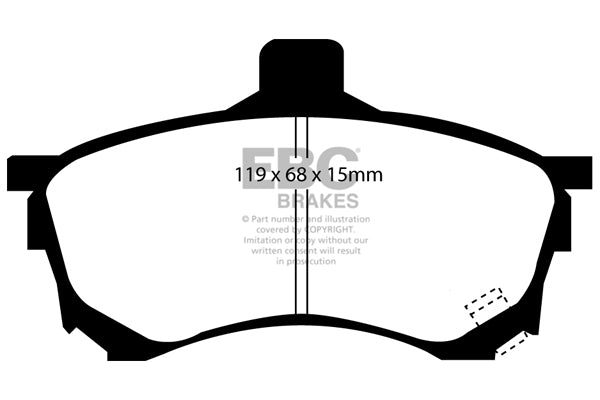 Pastiglie Freno EBC Ultimax DP1039 per Mitsubishi Carisma