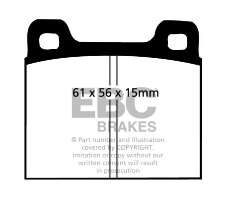 Pastiglie Freno EBC Greenstuff DP2104 per Mercedes-Benz (W123), Mercedes-Benz (W126) e altre