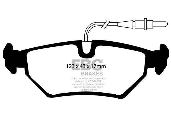 Pastiglie Freno EBC Ultimax DP1040 per Fiat Ulysse, Peugeot 806 e altre