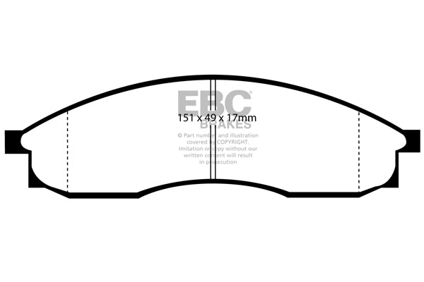 Pastiglie Freno EBC Ultimax DP1046 per Nissan Maxima