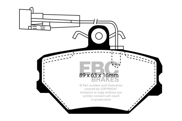 Pastiglie Freno EBC Ultimax DP1052 per FSO Caro e FSO Polonez