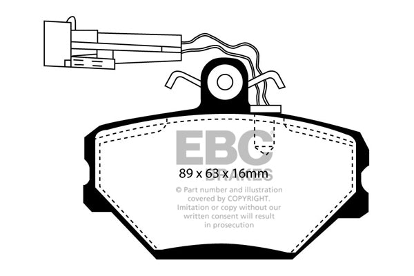 Pastiglie Freno EBC Ultimax DP1052/2 per FSO Polonez