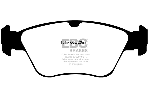 Pastiglie Freno EBC Greenstuff DP21055 per Mercedes-Benz Classe E (W210), Mercedes-Benz Classe E (T210) e altre