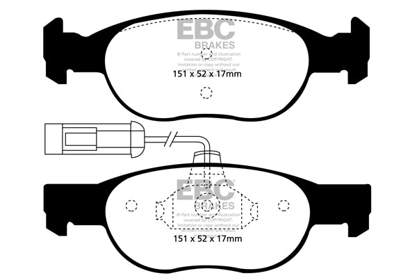 Pastiglie Freno EBC Ultimax DP1059/2 per Alfa Romeo 145 e Alfa Romeo 146