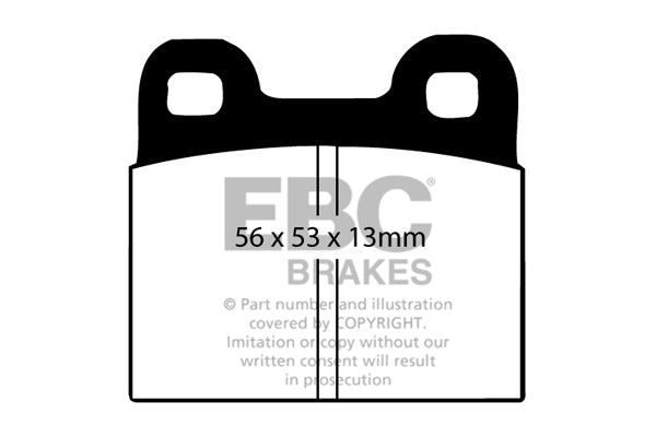 Pastiglie Freno EBC Yellowstuff DP4105/4R per Porsche 356, Saab 99 e altre