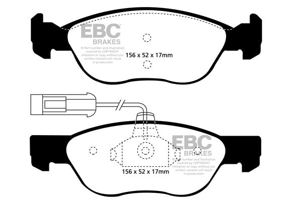 Pastiglie Freno EBC Greenstuff DP21060/2 per Alfa Romeo 145 e Alfa Romeo 146
