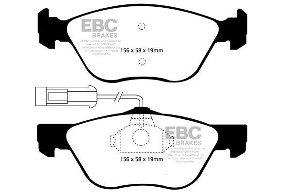 Pastiglie Freno EBC Greenstuff DP21061 per Alfa Romeo 156, Alfa Romeo 147 e altre
