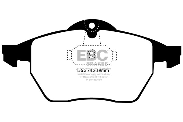 Pastiglie Freno EBC Yellowstuff DP41062R per Opel Vectra, Vauxhall Vectra e altre