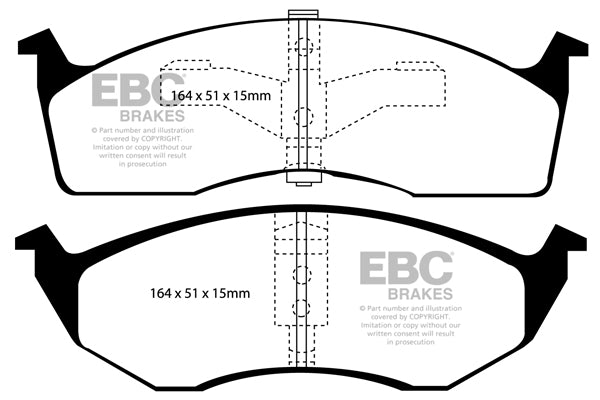 Pastiglie Freno EBC Greenstuff DP21065 per Chrysler Neon