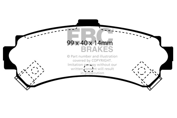 Pastiglie Freno EBC Greenstuff DP21067 per Nissan Almera