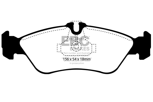 Pastiglie Freno EBC Ultimax DP1070/2 per Mercedes-Benz G-Wagon (W463), Volkswagen LT e altre
