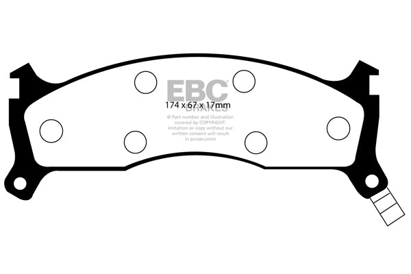 Pastiglie Freno EBC Ultimax DP1073 per KIA Sportage