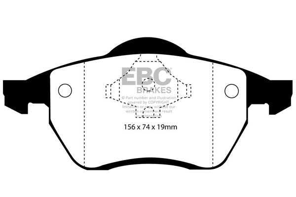 Pastiglie Freno EBC Greenstuff DP21074 per Volkswagen Sharan (7M), Seat Alhambra (7M) e altre