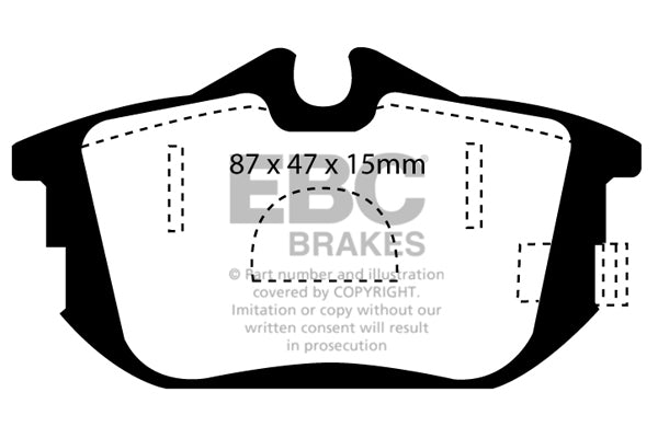 Pastiglie Freno EBC Greenstuff DP21076 per Volvo V40, Volvo S40 e altre