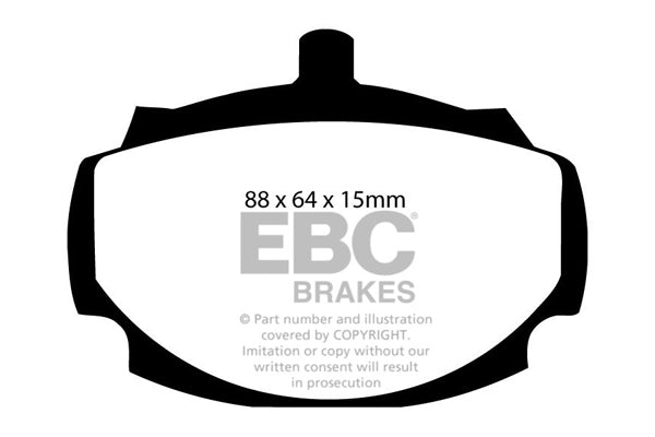 Pastiglie Freno EBC Greenstuff DP2107 per Sunbeam Rapier, Hillman Super Minx e altre